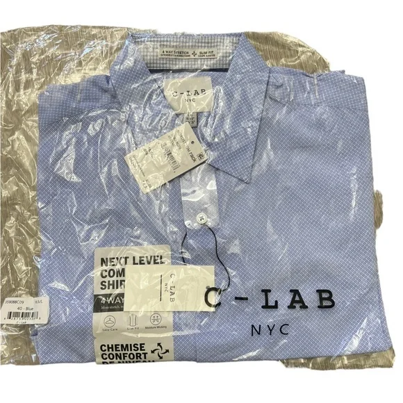 C-Lab NYC long sleeve large button down Slim Fit - Picture 5 of 6